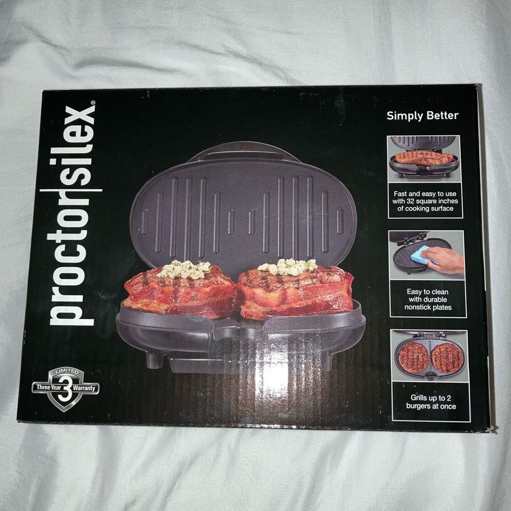 Brand New Proctor Silex Compact Grill